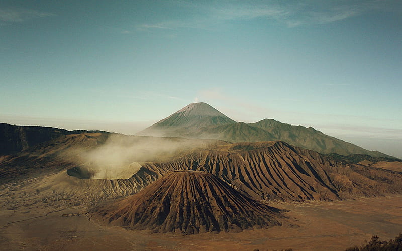 Bromo, volcano, Mount Bromo, Java Island, Indonesia, Bromo-Tengger-Semeru National Park, HD wallpaper