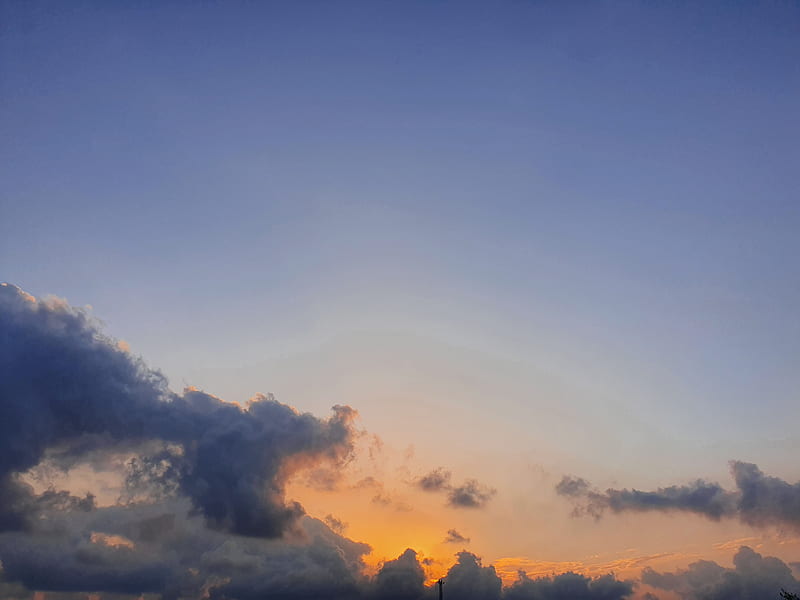 Sky sunset blue sky, cloud, clouds, good, s10, s10e, sun, view, HD wallpaper