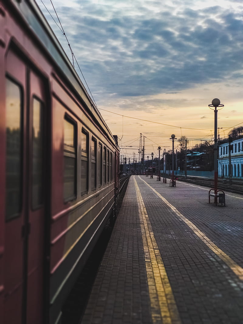 train station, train, Russia, HD phone wallpaper