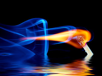 Fire on water, fire, water, flame, fight, blue, HD wallpaper | Peakpx