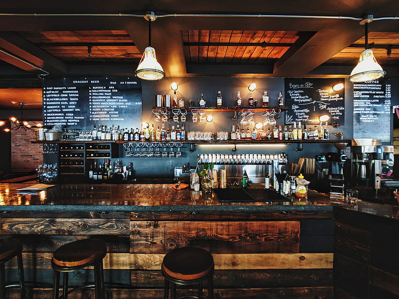 brown-themed bar, HD wallpaper