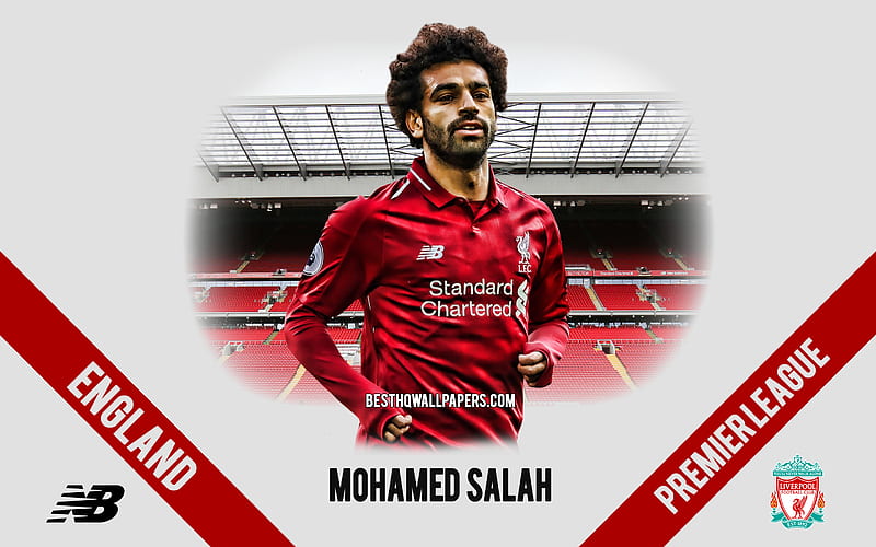 Mohamed Salah, Liverpool FC, Egyptian football player, striker, Anfield, Premier League, England, football, Liverpool, Salah, HD wallpaper