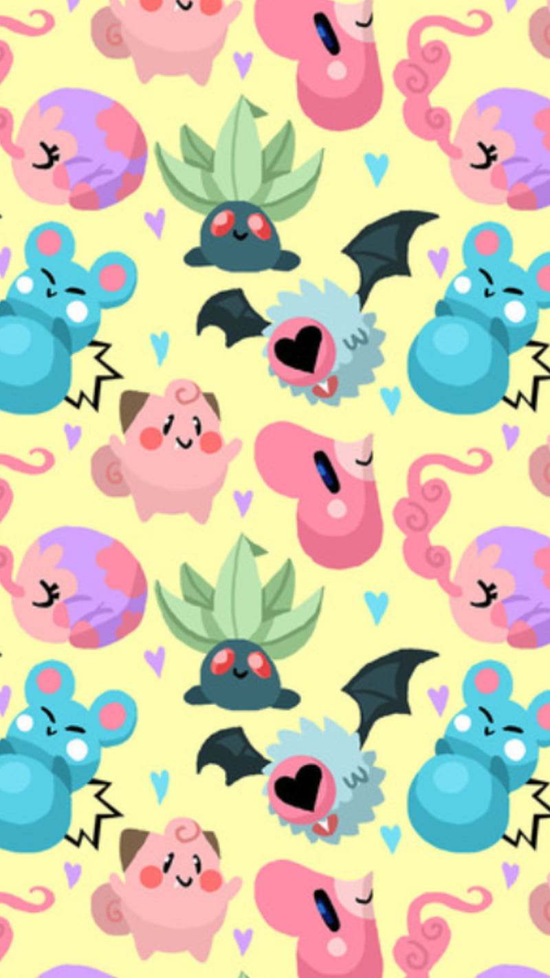 Pokemon, cute pokemon, pattern, patterns, HD phone wallpaper | Peakpx