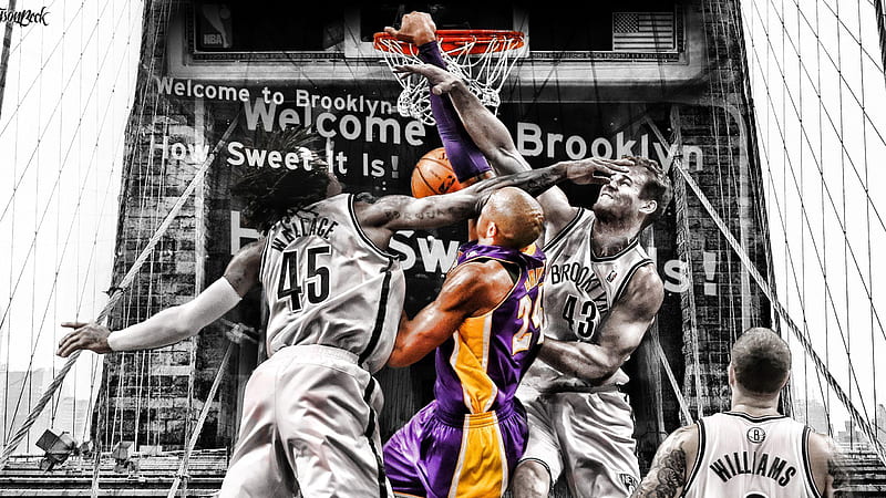 Kobe Bean Bryant Put Ball On Basket Kobe Bean Bryant, HD wallpaper