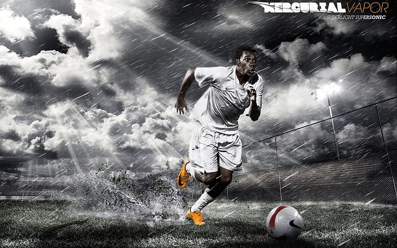 Didier Drogba - Orange Mercurial Vapor, HD wallpaper