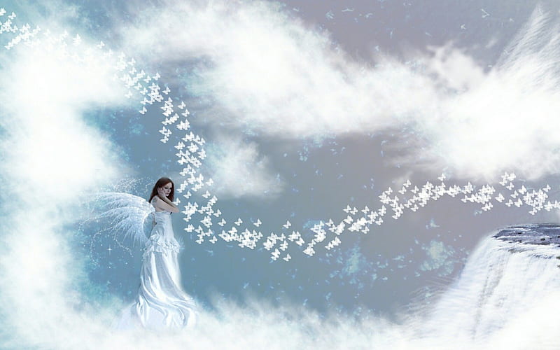 Heavens Angel, heaven, fantasy, spiritual, angel, HD wallpaper | Peakpx