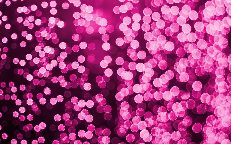 pink glare bokeh, lights effect, art, HD wallpaper