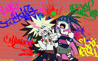 Anime Girl Graffiti Wall Art 4K Wallpaper iPhone HD Phone #9250f