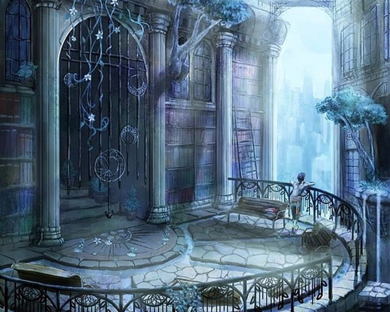 Fantasy Place Magical Place Fantasy Terrace HD Wallpaper Peakpx