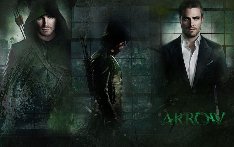 Arrow (TV Series 2012– ), hood, male, man, Stephen Amell, arrow, fantasy, green, tv series, actor, HD wallpaper
