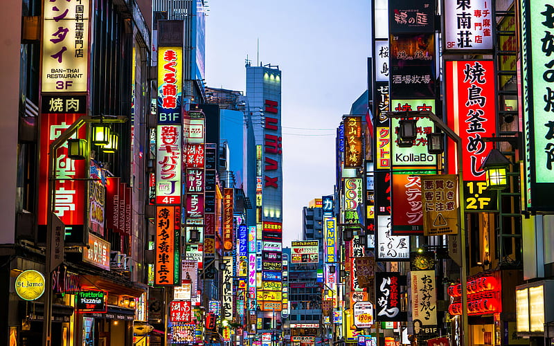 Tokyo Shinjuku, street, modern buildings, japan, Asia, HD wallpaper ...