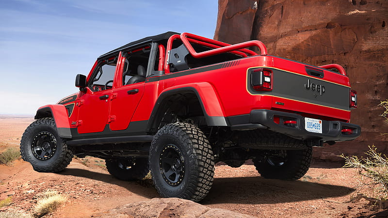 Jeep Red Bare Gladiator Rubicon 2021 HD Cars 4k Wallpapers Images  Backgrounds Photos and Pictures