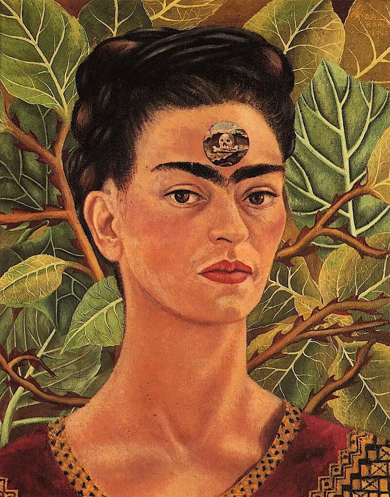 Thinking about death -, Frida Kahlo Paintings Art, HD phone wallpaper