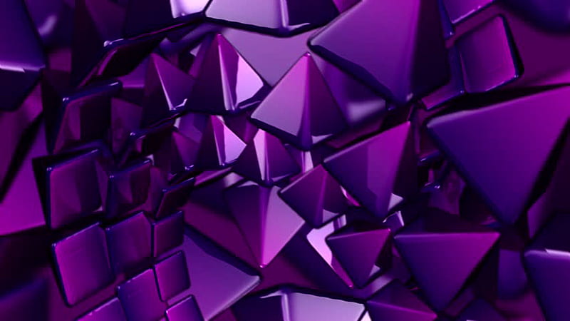 Dark Purple Triangle Geometric Shapes Abstract, HD wallpaper