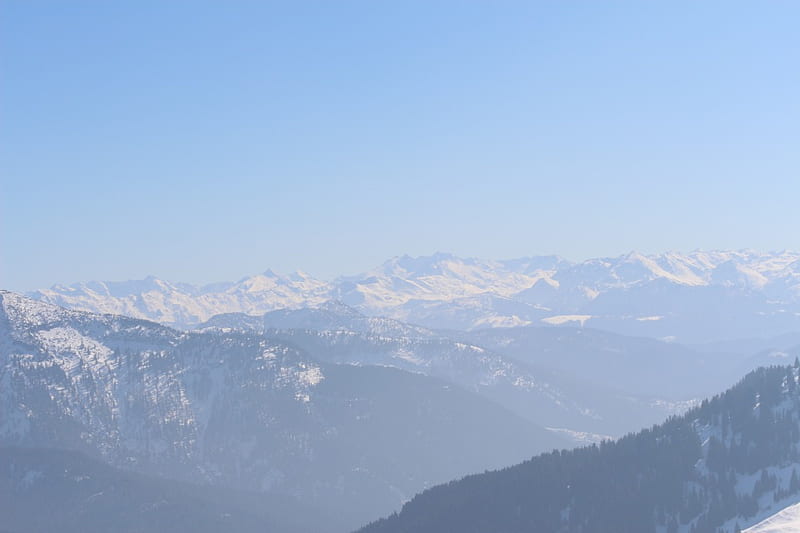 Bavarian alps, mountain, snow, Nature, winter, HD wallpaper