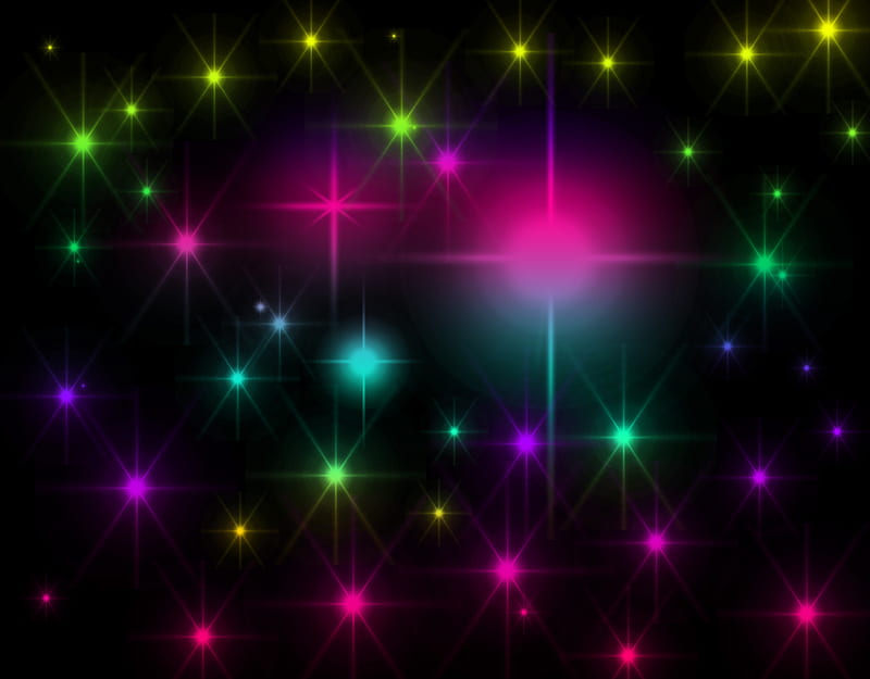 Star lights, stars, backrounds, colors, lights, sparkles, HD wallpaper