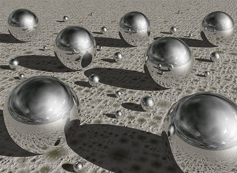 scattered orbs, silver, abstract, HD wallpaper
