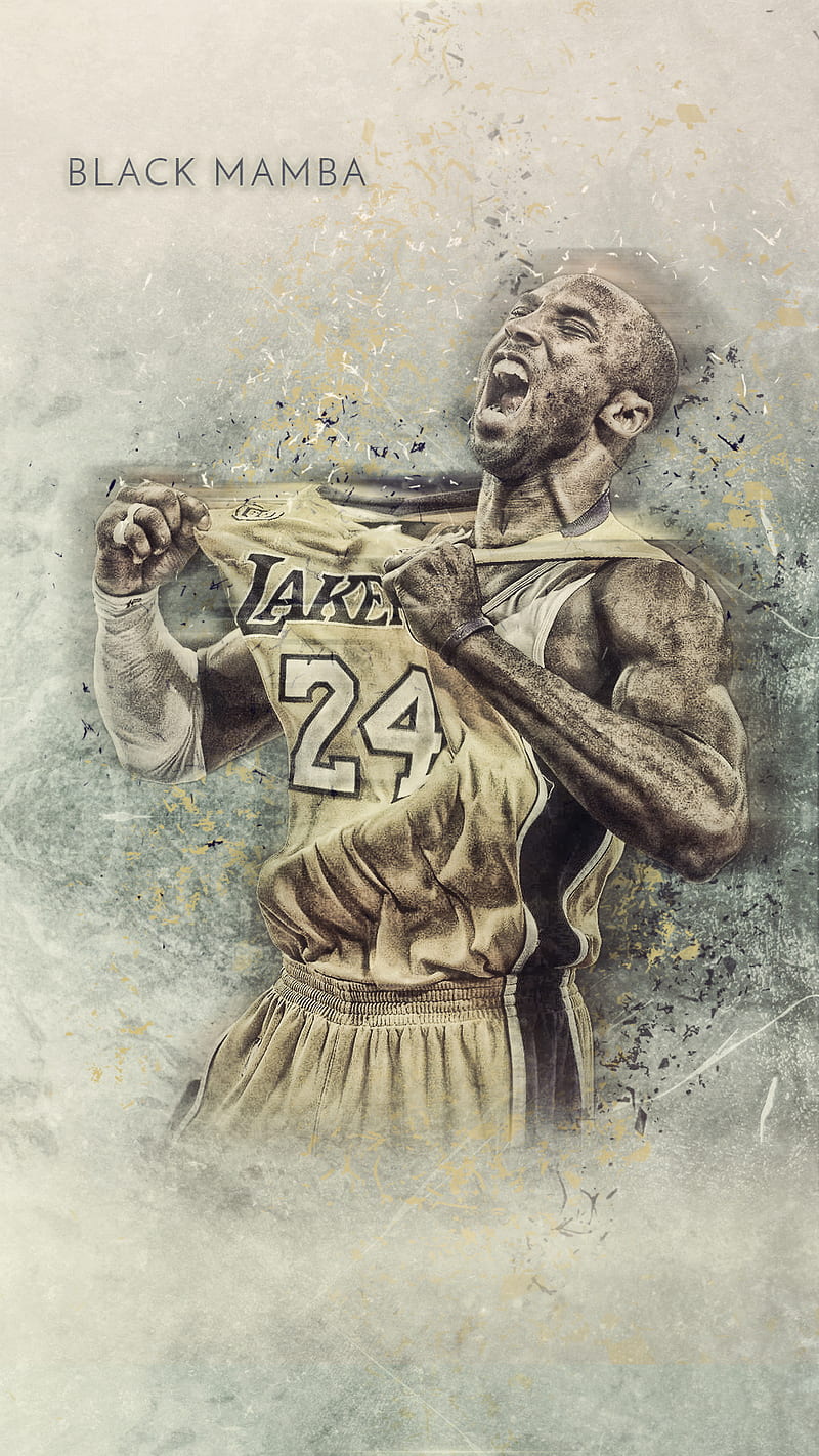 Kobe Bryant, basketball, bryant, desenho, kobe, lakers, lebron, nba, warriors, westbrook, HD phone wallpaper