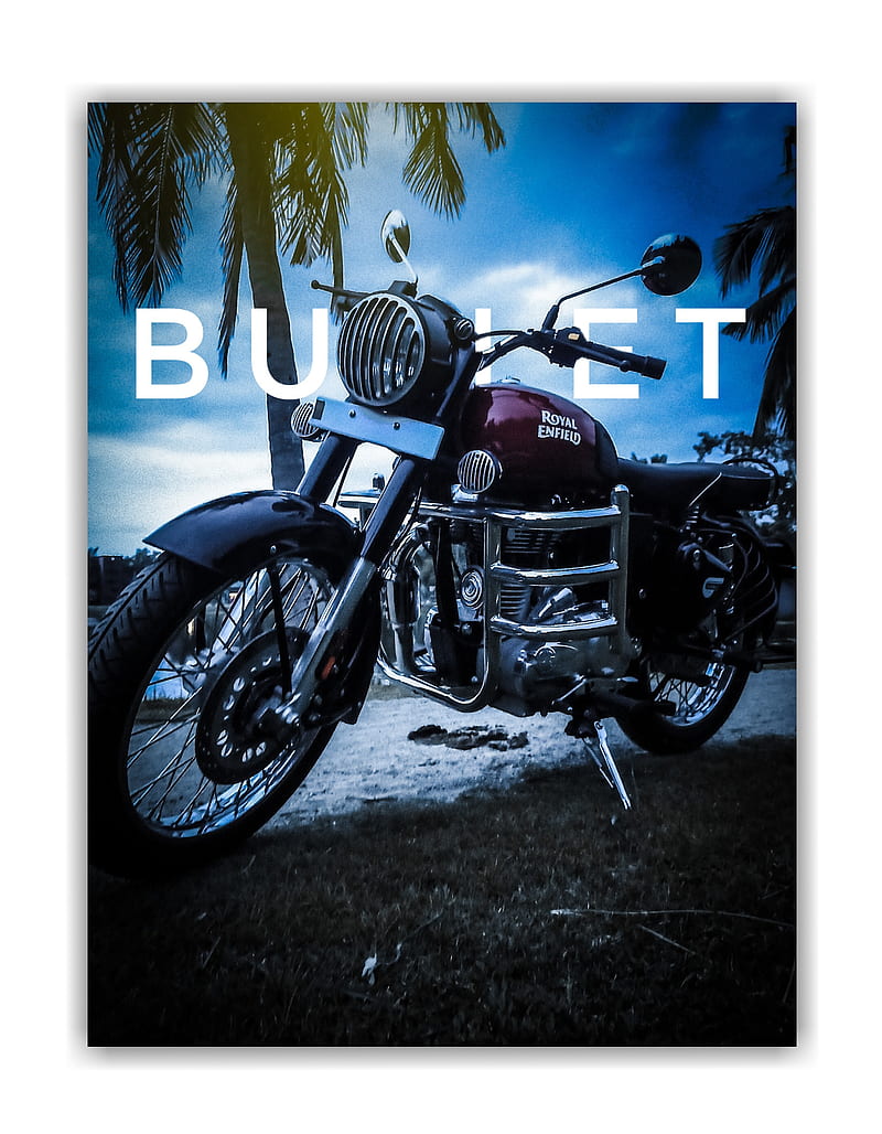 BULLET , bike, chopper, motorcycle, night, royal, school, super, triumph, wheel, HD phone wallpaper