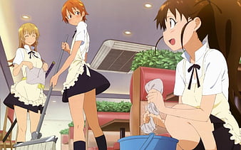 WORKING!!, anime, manga, Yachiyo Todoroki, Popura Taneshima, Mahiru Inami,  HD wallpaper | Peakpx