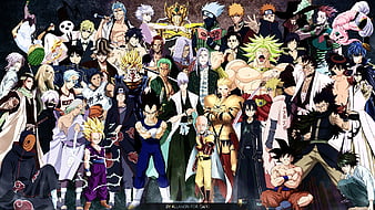 Anime, Bleach, Death Note, Naruto, Sword Art Online, Fullmetal Alchemist,  Crossover, HD wallpaper | Peakpx