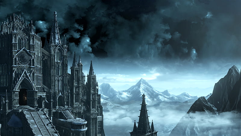 Dark Souls Castle During Night Sky Games, HD wallpaper