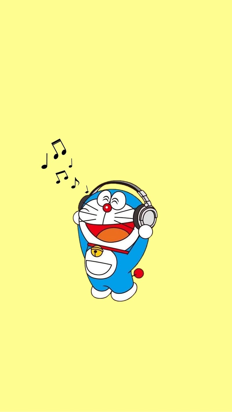 Doraemon Cute, music, anime, cartoon, doremon, HD phone wallpaper | Peakpx