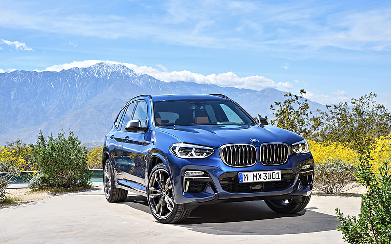 BMW X3, 2018 cars, crossovers, blue X3, german cars, BMW, HD wallpaper