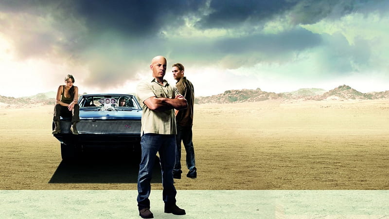 Furious 7 (2015), movie, action, Michelle Rodriguez, man, Paul Walker, Furious 7, people, car, Vin Diesel, actor, HD wallpaper