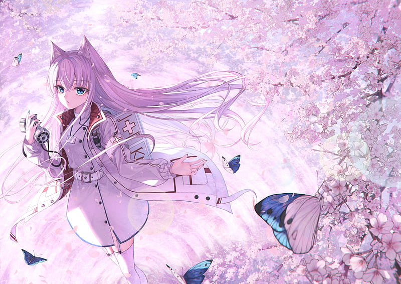Free download Wallpaper White Dress Sakura Petals Spring Cherry Blossom Moe  [4000x3000] for your Desktop, Mobile & Tablet | Explore 15+ Anime Girl  Spring Wallpapers | Anime Girl Wallpaper, Anime Gamer Girl