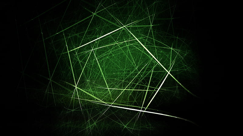 lines, strokes, intersection, tangled, green, HD wallpaper