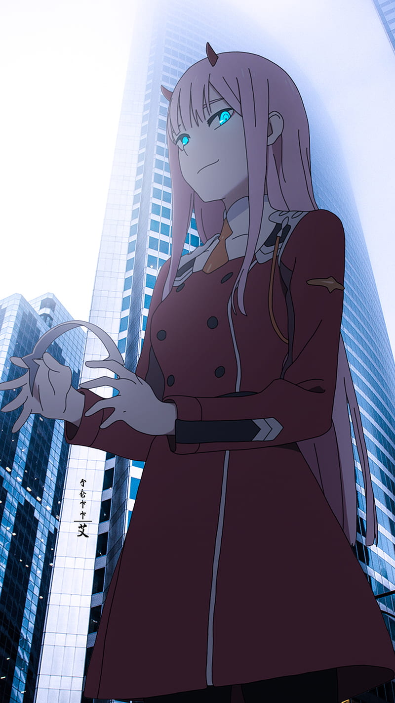 ZERO TWO 最愛, sky, electric blue, city, darling, street, hero, darling in  the franxx, HD phone wallpaper | Peakpx