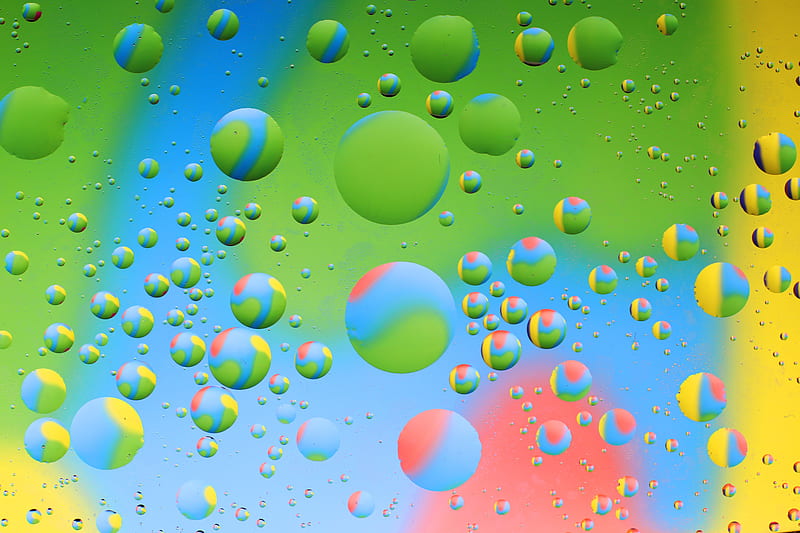 circles, bubbles, gradient, colorful, art, HD wallpaper