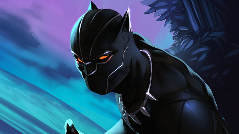Black Panther Colorful Art, black-panther, artwork, artist, digital-art, artstation, superheroes, HD wallpaper