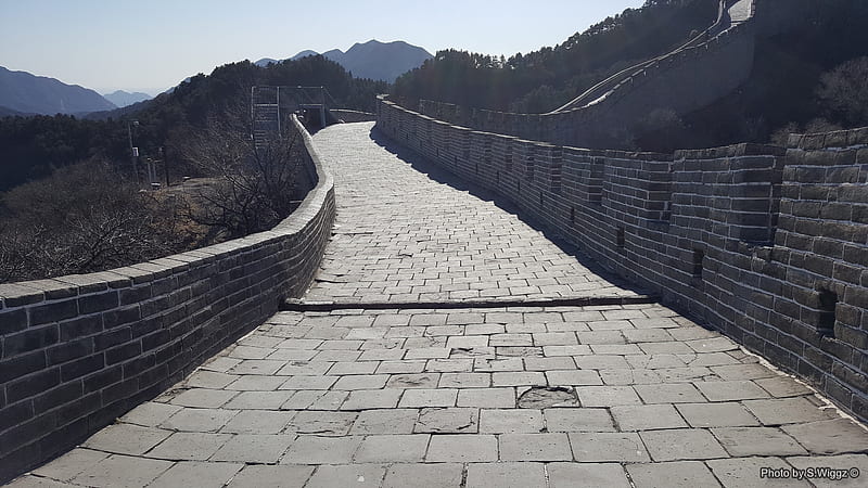 The Great Wall of China, Beijing, China, Beijing, Great, Mountains, China, Stone, Brick, Wall, Shadow, Sky, HD wallpaper