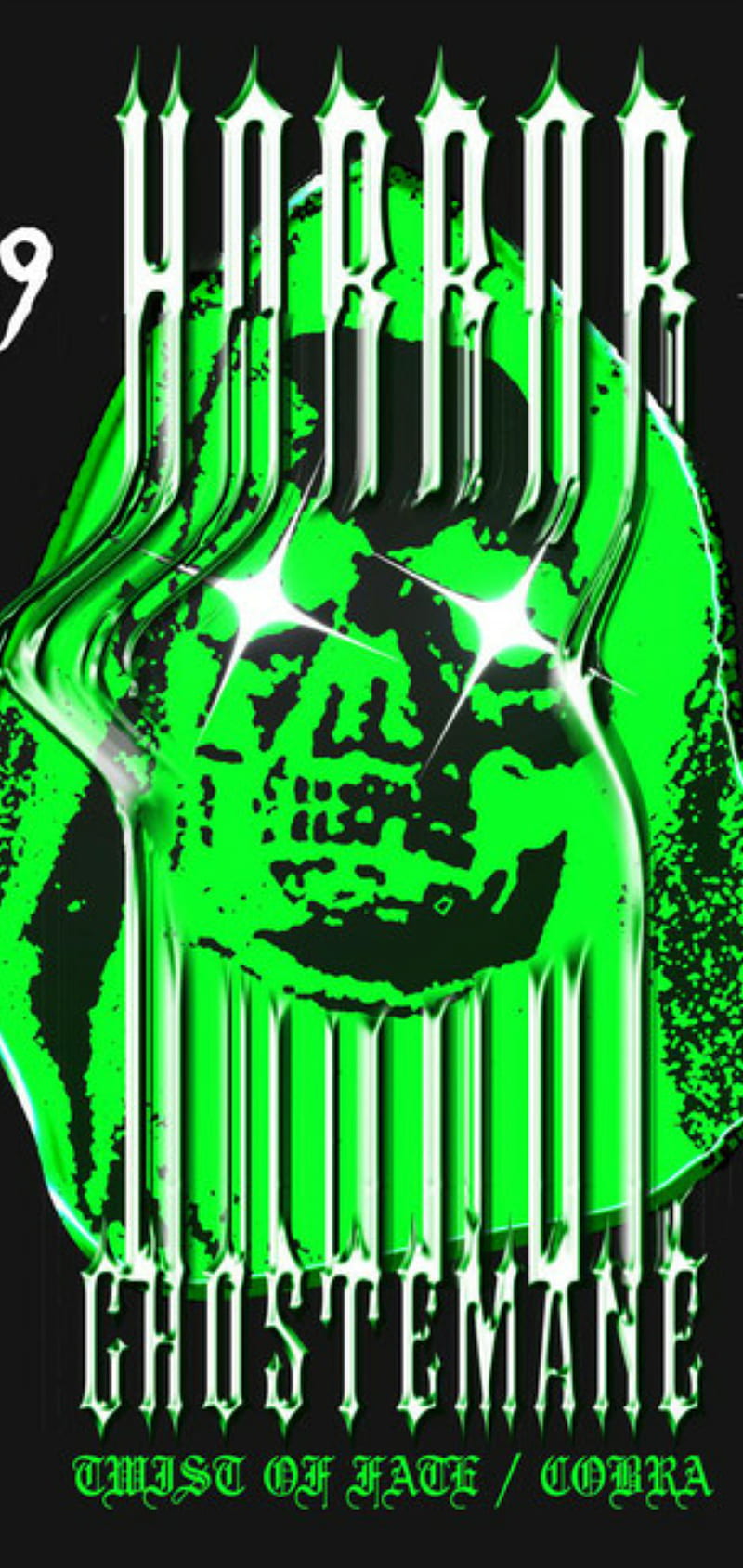 Ghostemane, error, green, skull, HD phone wallpaper