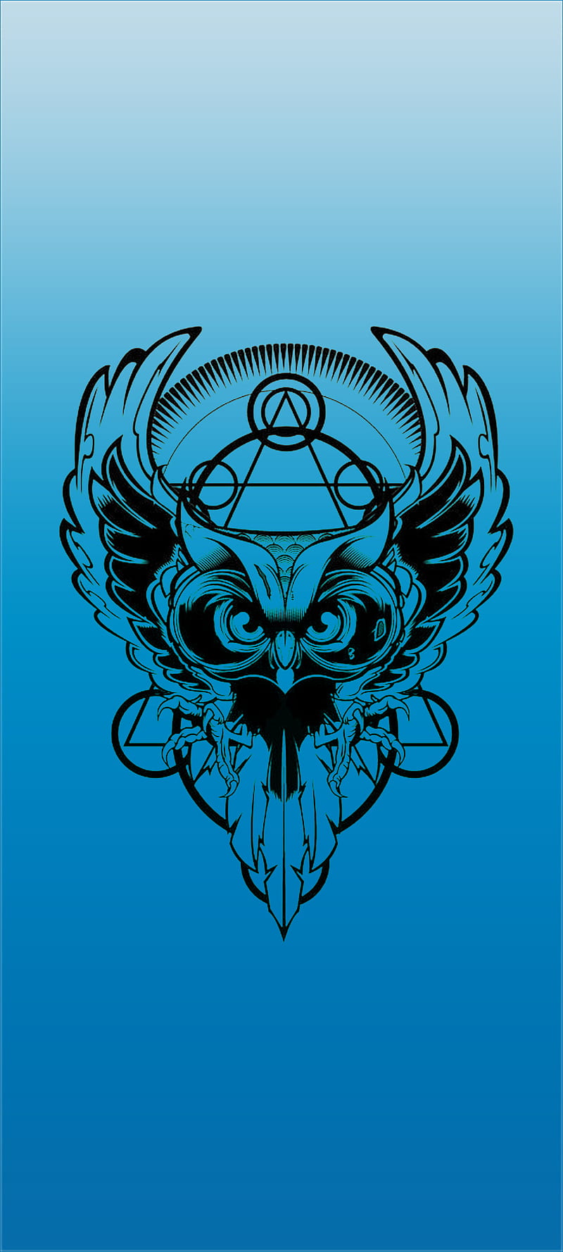 Celtic Owl, blue, kingdom, meme, single, sova, special, HD phone wallpaper