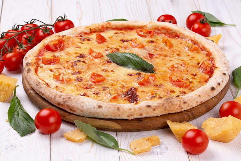 Food, Pizza, Cheese, Still Life, Tomato, HD wallpaper