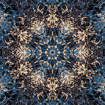 mandala, pattern, abstraction, spots, fractal, HD mobile wallpaper