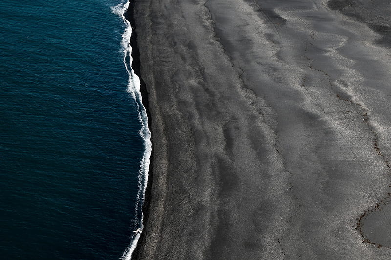 BlackSands BlueSeas, black sand, blue sea, iceland, ocean, HD wallpaper |  Peakpx