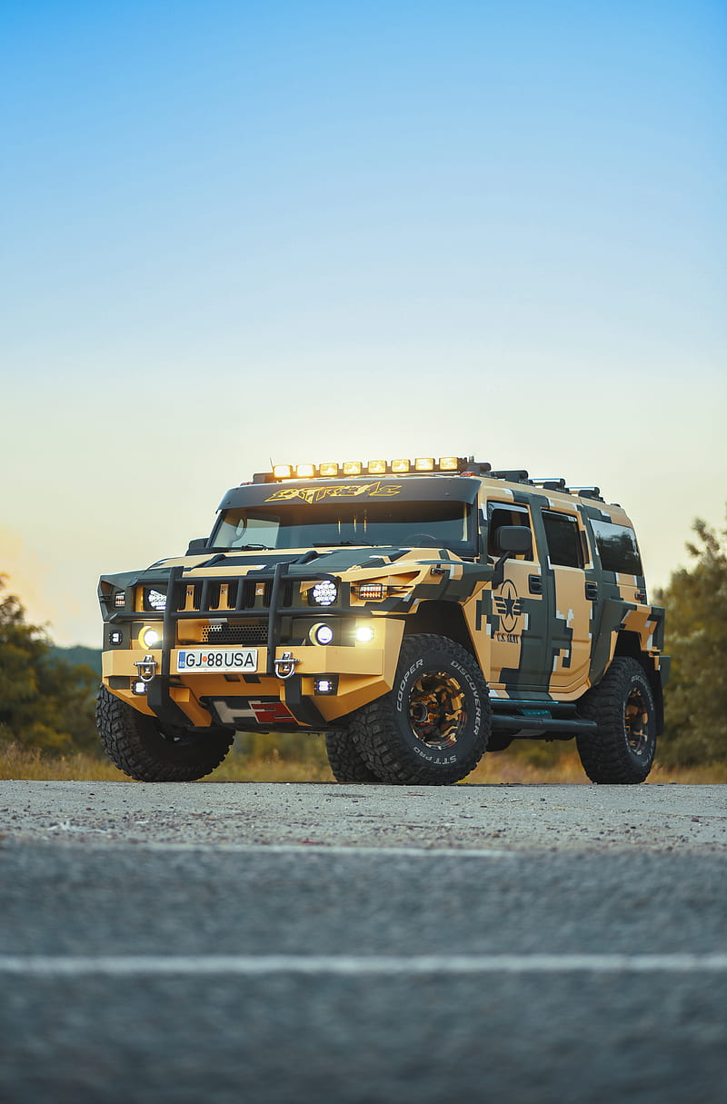 Hummer, car, road, truck, trucks, tuning, usa, wagon, HD phone ...