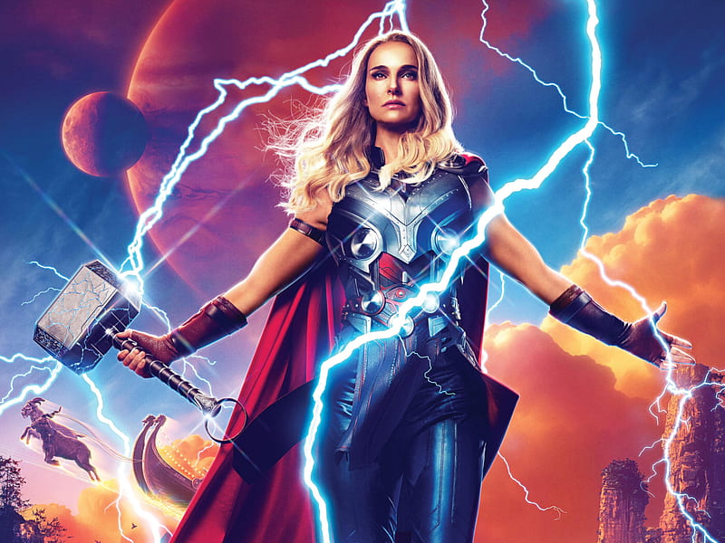 Movie, Thor: Love and Thunder, Natalie Portman , Lady Thor, HD wallpaper