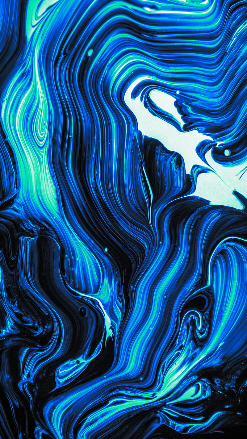 3D shapes iPhone wallpaper, blue | Free Vector - rawpixel
