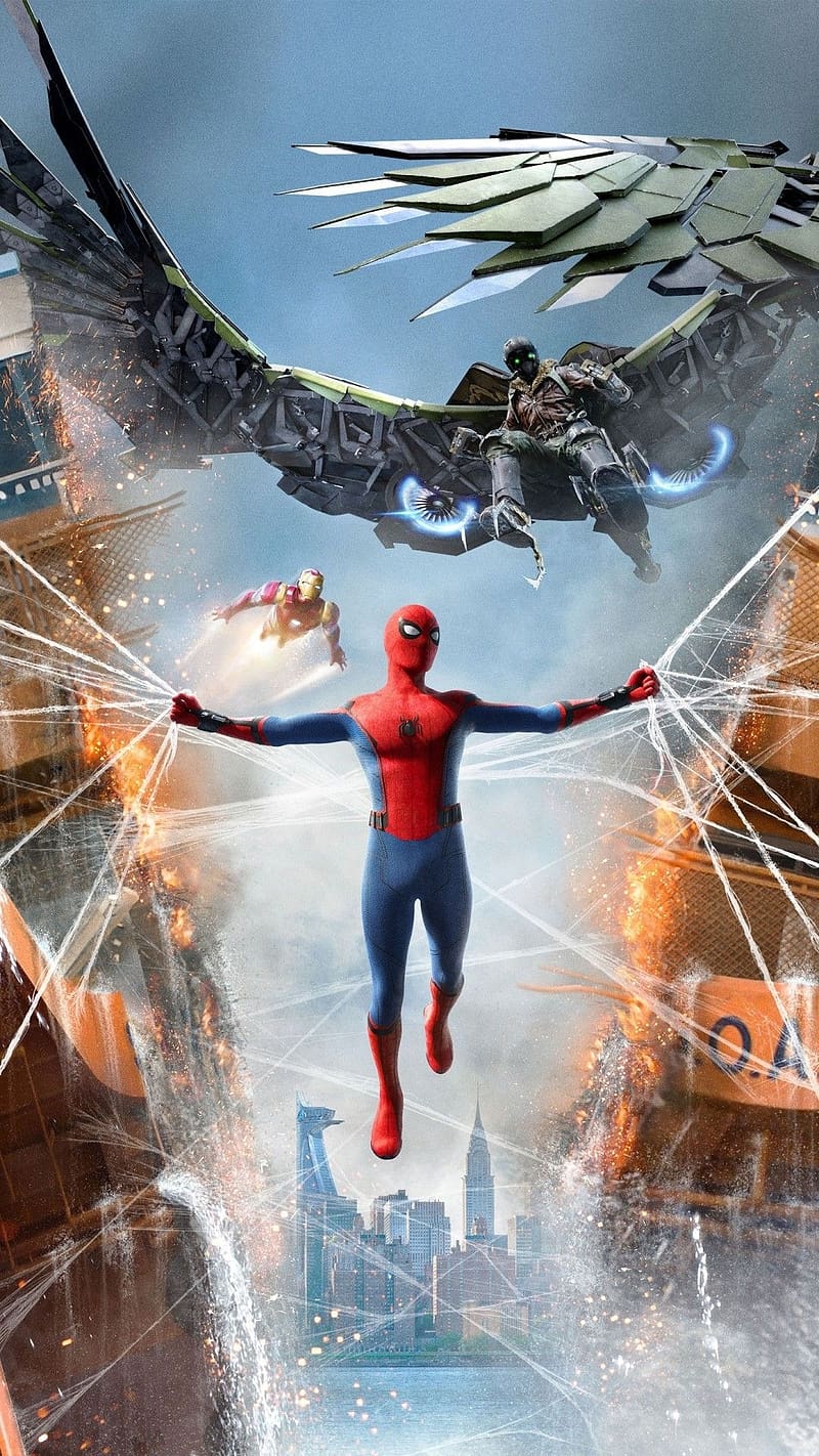 Spider Man, Birdman Background, marvel, superhero, HD phone wallpaper