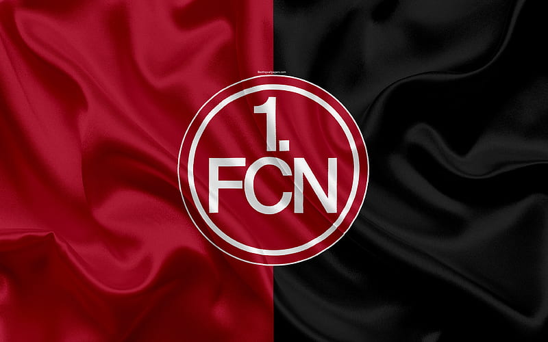 FC Nurnberg burgundy gray silk flag, German football club, logo, emblem, 2 Bundesliga, football, Nuremberg, Germany, Second Bundesliga, HD wallpaper
