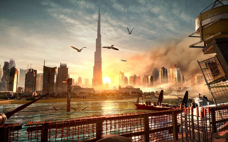 Dubai, gameplay, 2016, Deus Ex Mankind Divided, action, shooter, HD wallpaper