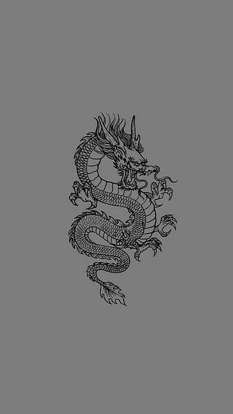 Pin em Ideas de fondos de pantalla. Dragon iphone, Japanese iphone, Retro iphone, Black and Gray Dragon, HD phone wallpaper