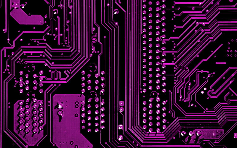 purple circuit board texture, purple circuit digital texture, circuit board, purple технологии фон, purple circuit board, HD wallpaper