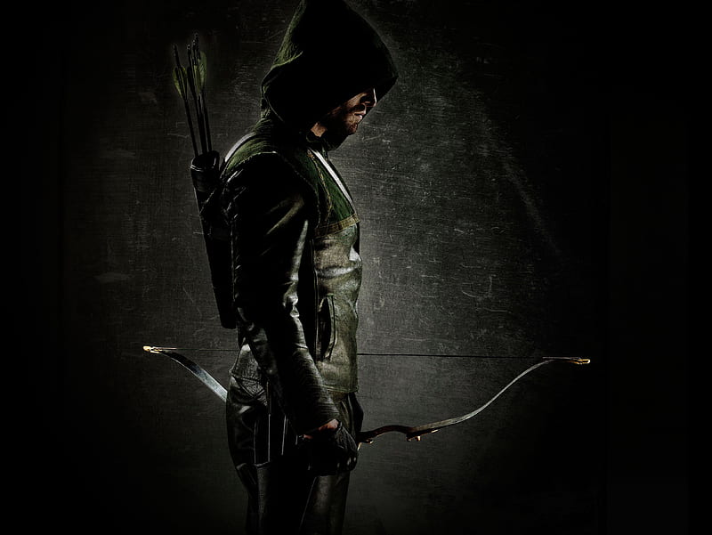Green Arrow, alone, bow, HD wallpaper