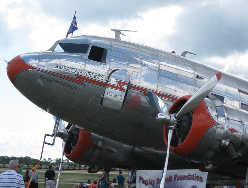 American Airlines DC-3, airlines, american, airventure, dc3, HD wallpaper